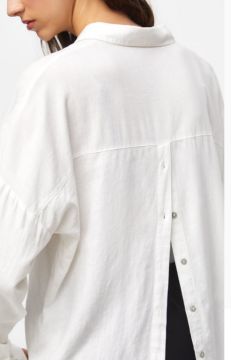 Textured white Button Shirt